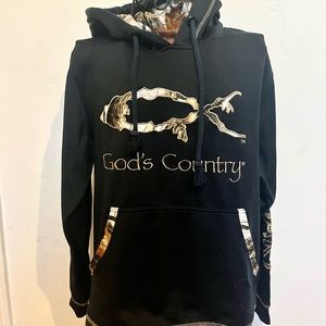 Gods Country Legendary Camo Black Hunting Athletic Hoodie